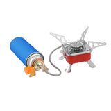 Maxbell Camping Gas Stove Folding Mini Furnace Camp Stove for Garden Outdoor Cooking Tube Adapter Red