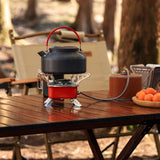 Maxbell Camping Gas Stove Folding Mini Furnace Camp Stove for Garden Outdoor Cooking Tube Adapter Red