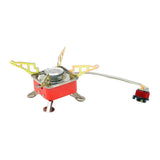 Maxbell Camping Gas Stove Folding Mini Furnace Camp Stove for Garden Outdoor Cooking Tube Adapter Red
