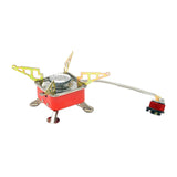 Maxbell Camping Gas Stove Folding Mini Furnace Camp Stove for Garden Outdoor Cooking Tube Adapter Red