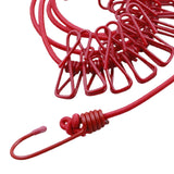 Maxbell Clothesline Clothes Stretchy Travel Clothes Line for Garden Outdoor Vacation Red