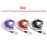 Maxbell Clothesline Clothes Stretchy Travel Clothes Line for Garden Outdoor Vacation Red