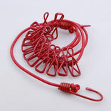 Maxbell Clothesline Clothes Stretchy Travel Clothes Line for Garden Outdoor Vacation Red