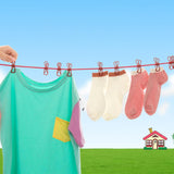 Maxbell Clothesline Clothes Stretchy Travel Clothes Line for Garden Outdoor Vacation Red