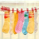 Maxbell Clothesline Clothes Stretchy Travel Clothes Line for Garden Outdoor Vacation Red