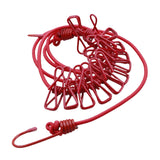 Maxbell Clothesline Clothes Stretchy Travel Clothes Line for Garden Outdoor Vacation Red