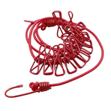 Maxbell Clothesline Clothes Stretchy Travel Clothes Line for Garden Outdoor Vacation Red