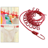 Maxbell Clothesline Clothes Stretchy Travel Clothes Line for Garden Outdoor Vacation Red