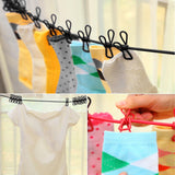 Maxbell Clothesline Clothes Stretchy Travel Clothes Line for Garden Outdoor Vacation Black