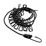 Maxbell Clothesline Clothes Stretchy Travel Clothes Line for Garden Outdoor Vacation Black
