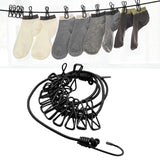 Maxbell Clothesline Clothes Stretchy Travel Clothes Line for Garden Outdoor Vacation Black