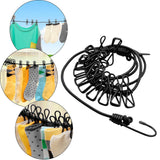 Maxbell Clothesline Clothes Stretchy Travel Clothes Line for Garden Outdoor Vacation Black