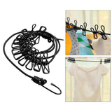 Maxbell Clothesline Clothes Stretchy Travel Clothes Line for Garden Outdoor Vacation Black
