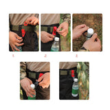 Maxbell Bottle Hanging Buckle Clip Water Bottle Ring Holder Keychain Belt for Hiking Red
