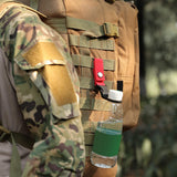Maxbell Bottle Hanging Buckle Clip Water Bottle Ring Holder Keychain Belt for Hiking Red