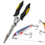 Maxbell Fishing Pliers Saltwater Resistant Fittings Multifunctional Fly Fishing Gear Yellow