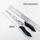 Maxbell Fishing Pliers Saltwater Resistant Fittings Multifunctional Fly Fishing Gear Blue