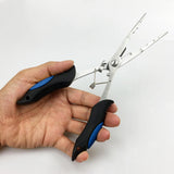 Maxbell Fishing Pliers Saltwater Resistant Fittings Multifunctional Fly Fishing Gear Blue