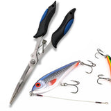 Maxbell Fishing Pliers Saltwater Resistant Fittings Multifunctional Fly Fishing Gear Blue