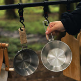 Maxbell 300ml Camping Bowl Outdoor Folding Handle Dinnerware for Picnic Travel Beach