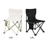 Maxbell Portable Camping Chair Folding Chair for Outside for Backpacking Lawn Hiking Black Extra Large