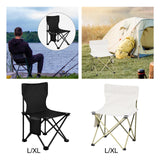 Maxbell Portable Camping Chair Folding Chair for Outside for Backpacking Lawn Hiking Black Extra Large
