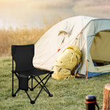 Maxbell Portable Camping Chair Folding Chair for Outside for Backpacking Lawn Hiking Black Extra Large