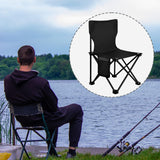 Maxbell Portable Camping Chair Folding Chair for Outside for Backpacking Lawn Hiking Black Extra Large
