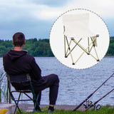 Maxbell Portable Camping Chair Folding Chair for Outside for Backpacking Lawn Hiking Beige Large