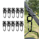 Maxbell 10Pcs Tent Clips Hook Heavy Duty Clamp Windproof Accessory Camping Equipment