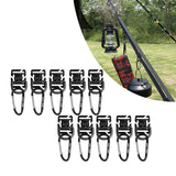 Maxbell 10Pcs Tent Clips Hook Heavy Duty Clamp Windproof Accessory Camping Equipment