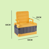 Maxbell Car Trunk Organizer Portable Car Boot Storage Organiser for Cars SUV Cooking Yellow Grey