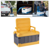 Maxbell Car Trunk Organizer Portable Car Boot Storage Organiser for Cars SUV Cooking Yellow Grey