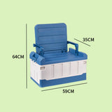 Maxbell Car Trunk Organizer Portable Car Boot Storage Organiser for Cars SUV Cooking Blue White