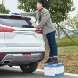 Maxbell Car Trunk Organizer Portable Car Boot Storage Organiser for Cars SUV Cooking Blue White