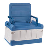 Maxbell Car Trunk Organizer Portable Car Boot Storage Organiser for Cars SUV Cooking Blue White