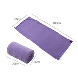 Maxbell Sleeping Bag Liner Sleep Sheet Camping Blanket Multipurpose Full Sized Zipper Light Purple