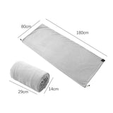 Maxbell Sleeping Bag Liner Sleep Sheet Camping Blanket Multipurpose Full Sized Zipper Light Gray