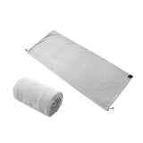 Maxbell Sleeping Bag Liner Sleep Sheet Camping Blanket Multipurpose Full Sized Zipper Light Gray