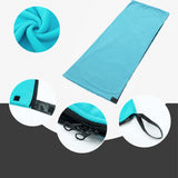 Maxbell Sleeping Bag Liner Sleep Sheet Camping Blanket Multipurpose Full Sized Zipper Blue