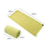 Maxbell Sleeping Bag Liner Sleep Sheet Camping Blanket Multipurpose Full Sized Zipper Yellowish Green
