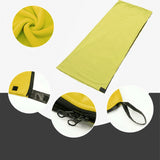 Maxbell Sleeping Bag Liner Sleep Sheet Camping Blanket Multipurpose Full Sized Zipper Yellowish Green