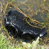 Maxbell Fishing Cage Net Fishing Tools Outdoor Eel Cage for Crawdad Crayfish Lobster 10 Holes 37cmx37cm