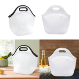 Maxbell Thermal Lunch Box Bag Lunch Meals Pouch Durable Smooth Zipper Black and White