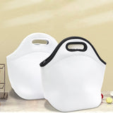 Maxbell Thermal Lunch Box Bag Lunch Meals Pouch Durable Smooth Zipper Black and White