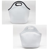 Maxbell Thermal Lunch Box Bag Lunch Meals Pouch Durable Smooth Zipper Black and White