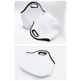 Maxbell Thermal Lunch Box Bag Lunch Meals Pouch Durable Smooth Zipper Black and White