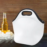 Maxbell Thermal Lunch Box Bag Lunch Meals Pouch Durable Smooth Zipper Black and White