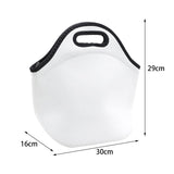Maxbell Thermal Lunch Box Bag Lunch Meals Pouch Durable Smooth Zipper Black and White