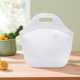 Maxbell Thermal Lunch Box Bag Lunch Meals Pouch Durable Smooth Zipper White